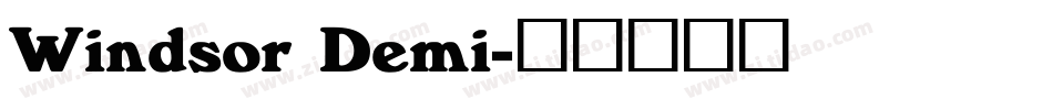 Windsor Demi字体转换